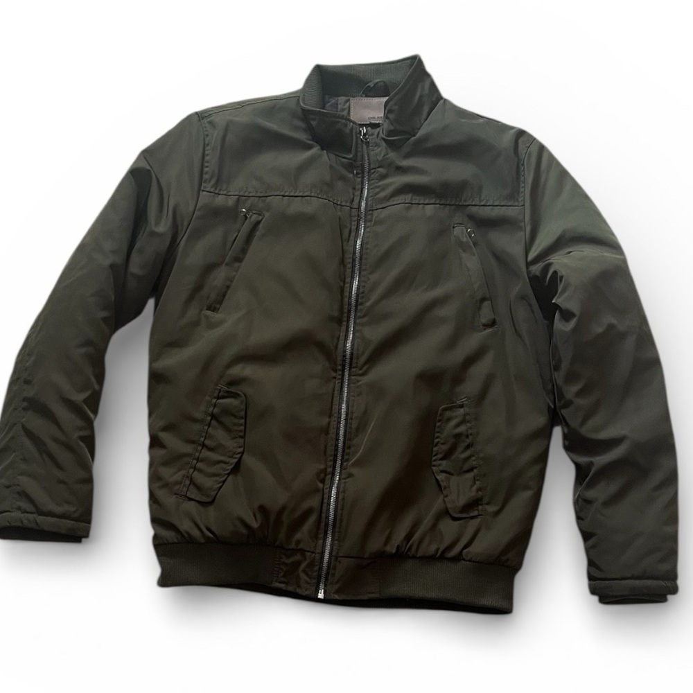 Society Men's Dark Green Bomber Jacket